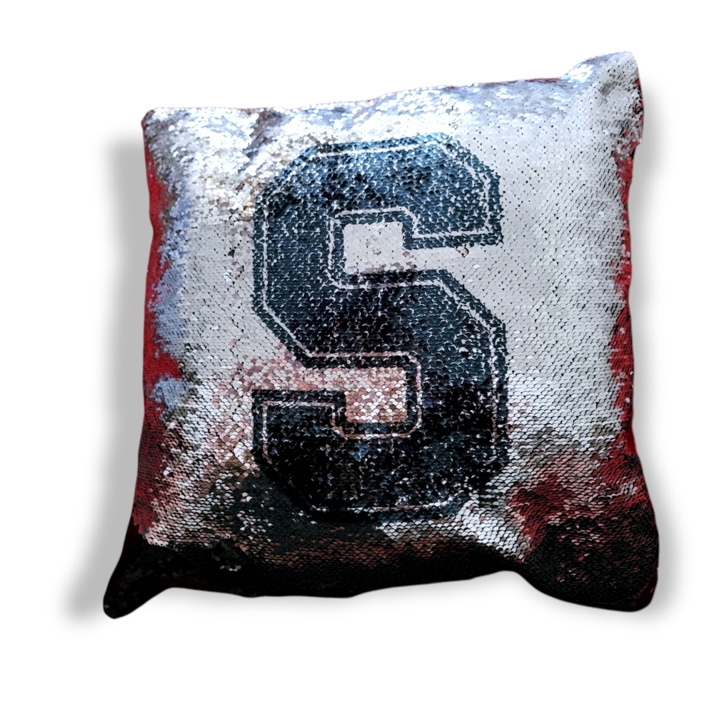 'S' Monogram Sequin Pillow